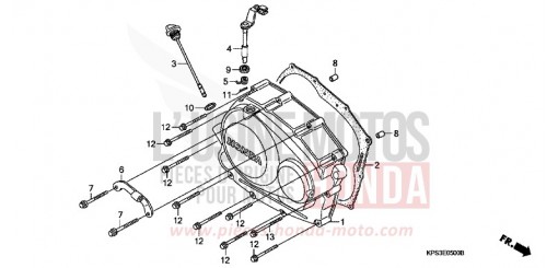 RIGHT CRANKCASE COVER CRF230F9 de 2009